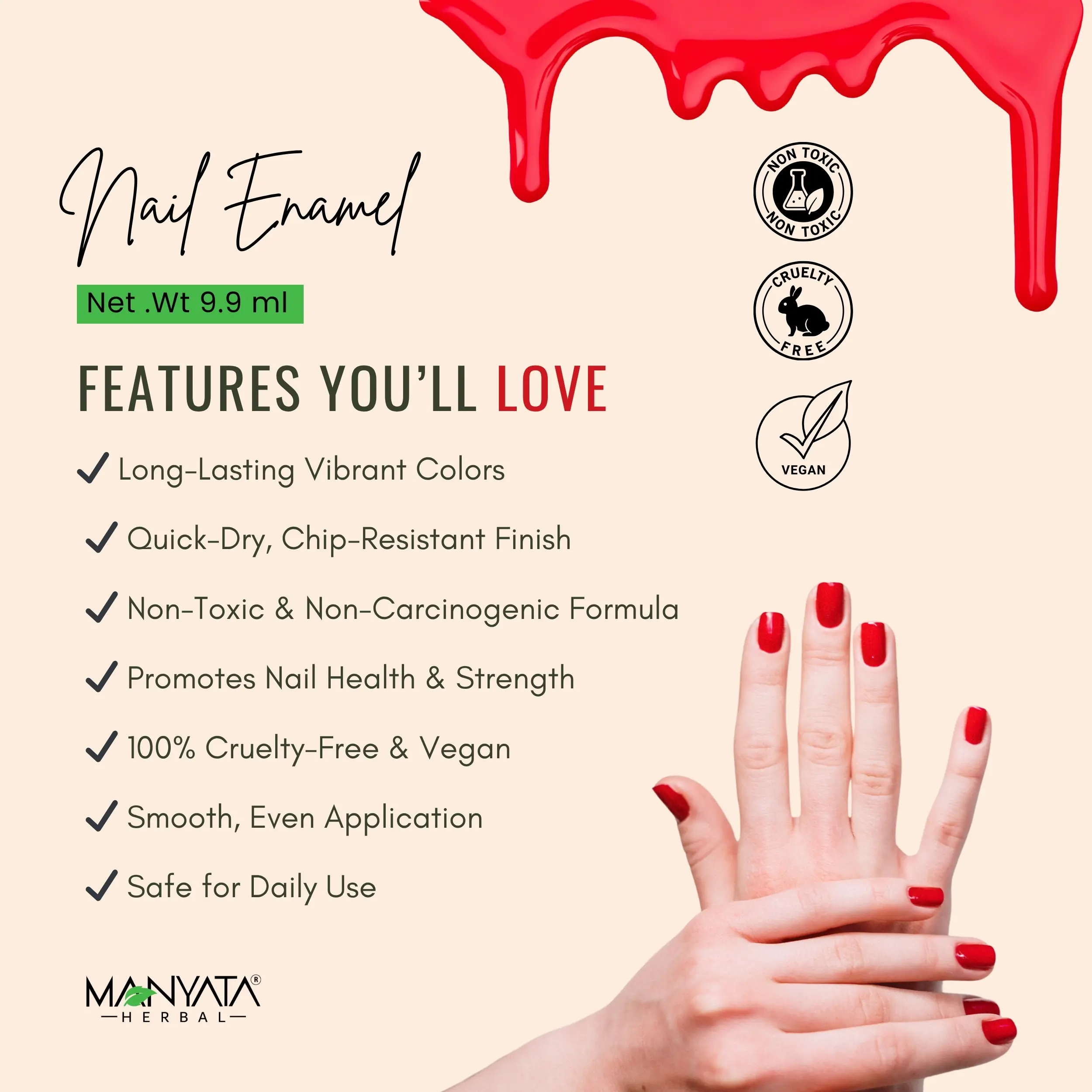 Key Ingredients Manyata NAil Enamel Key Ingredients Manyata NAil Enamel