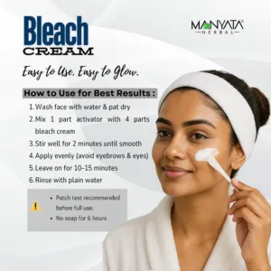 How to use Manyata Herbal Bleach Cream