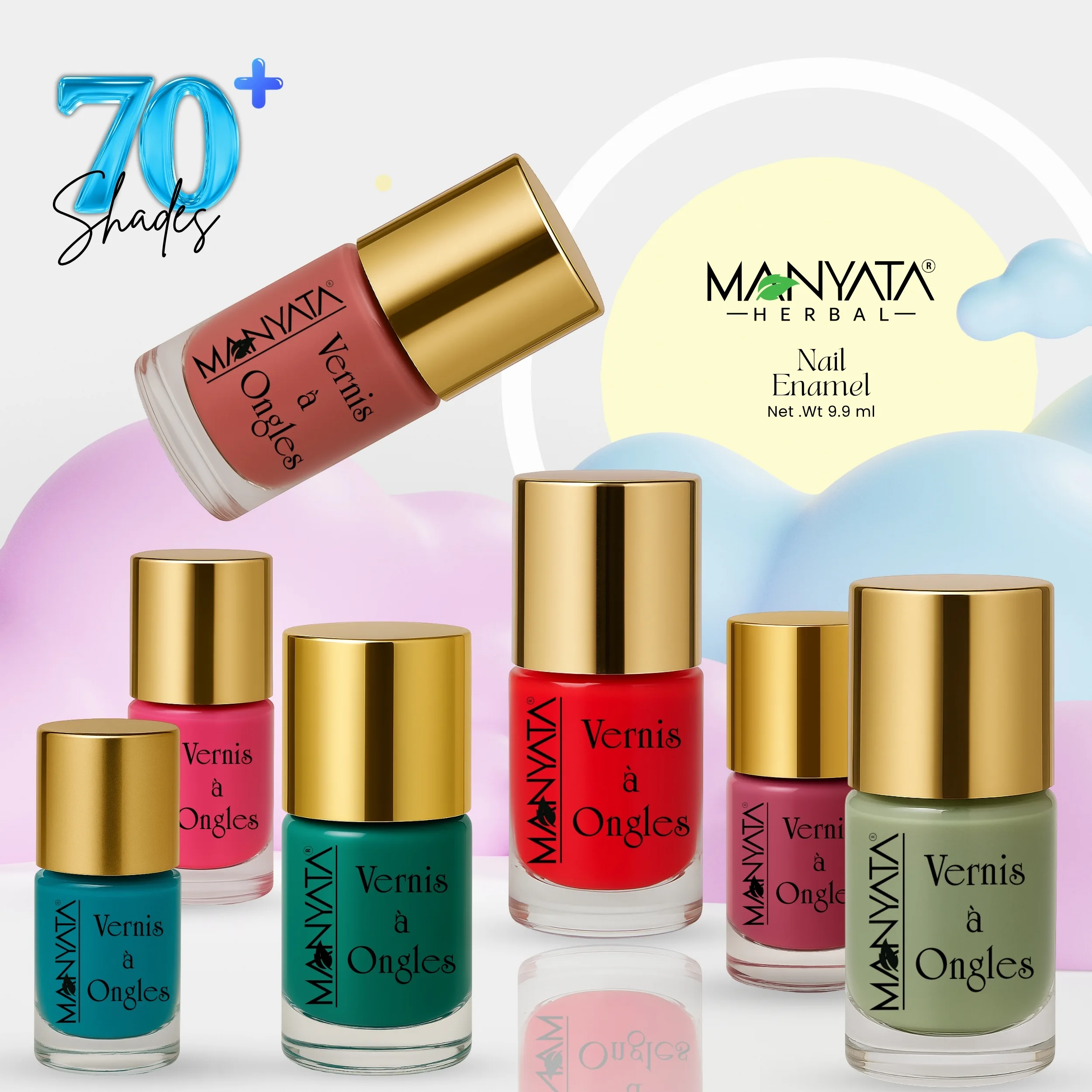 Manyata NAil enamel Shades Manyata Herbal Nail enamel Shades