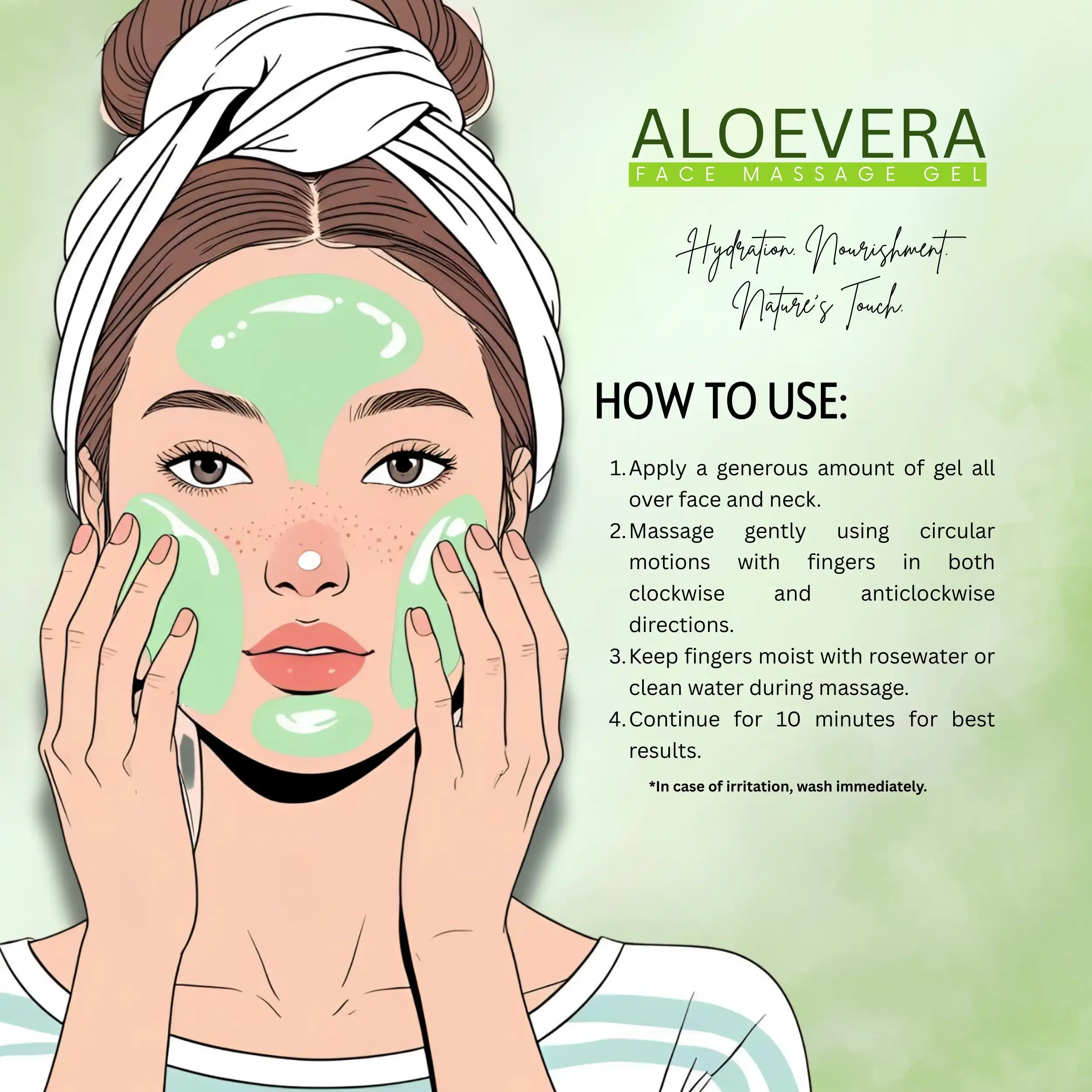 Manyata Herbal Aloe Vera Face Massage Gel Manyata Herbal Aloe Vera Face Massage Gel