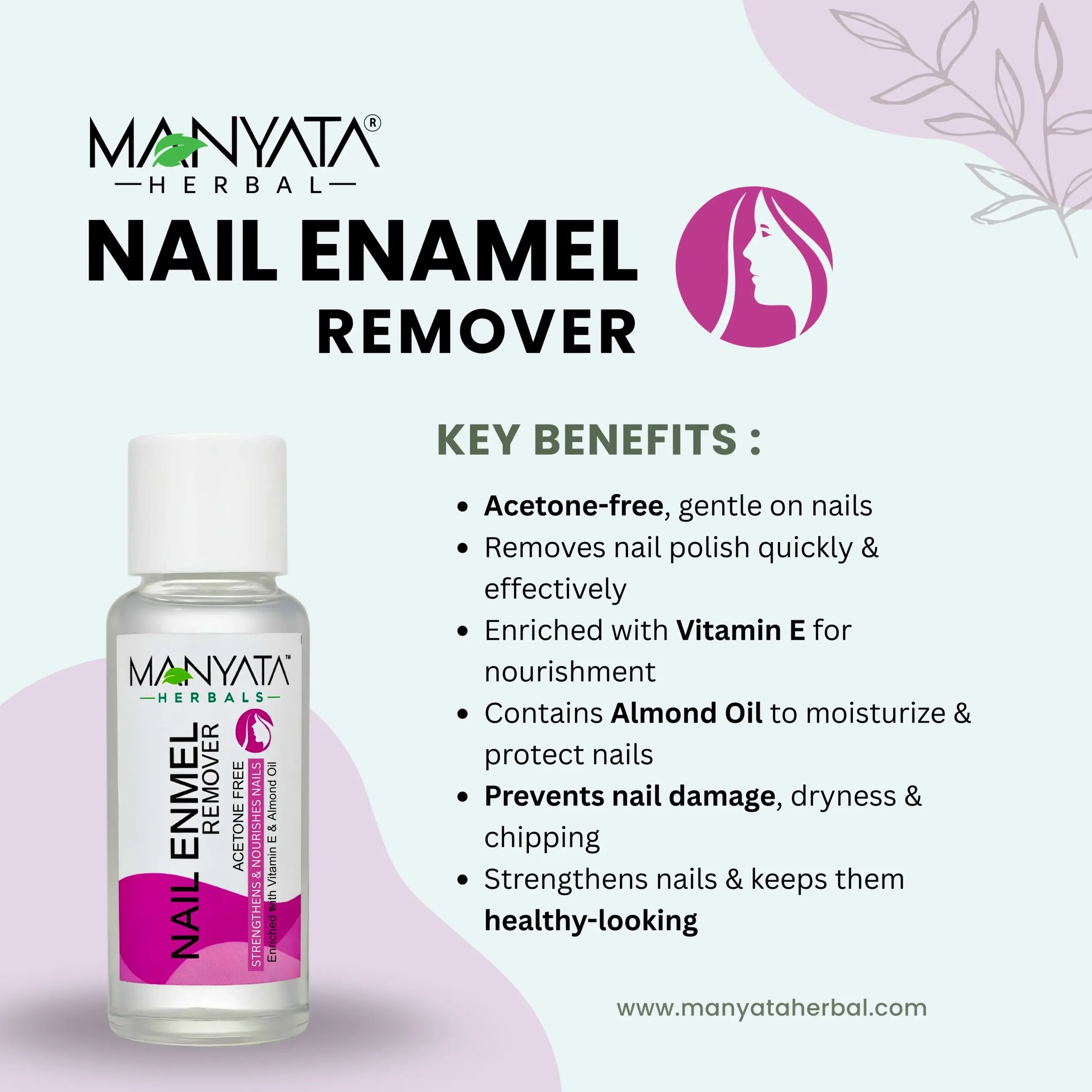 Manyata nail enamel remover 2 Manyata Herbal Nail Enamel Remover