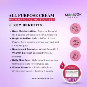 Manyata Herbal All Purpose Cream (90g) - Daily Use Moisturizer