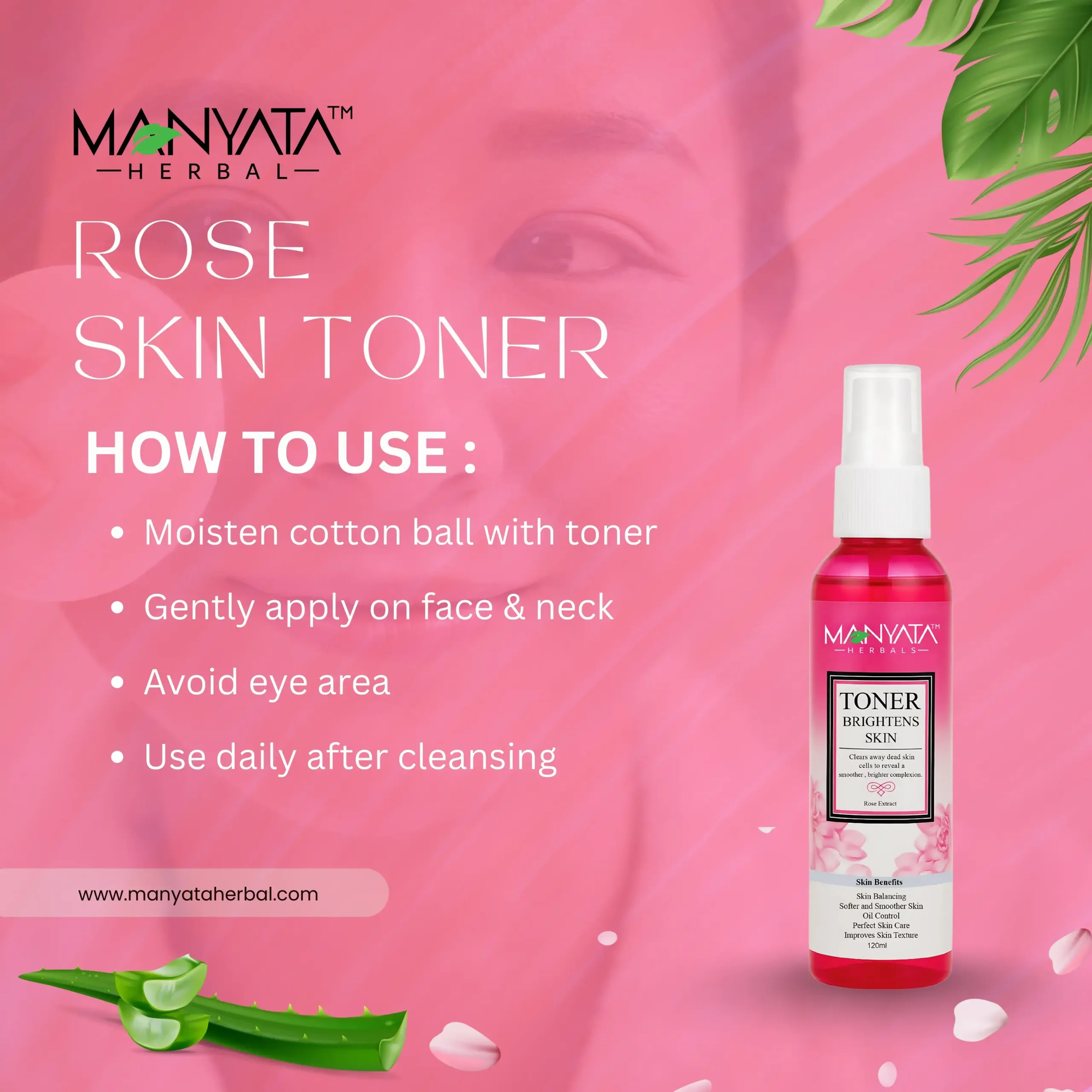Manyata Rose Toner 4 MAnyata HErbal rose Skin Toner