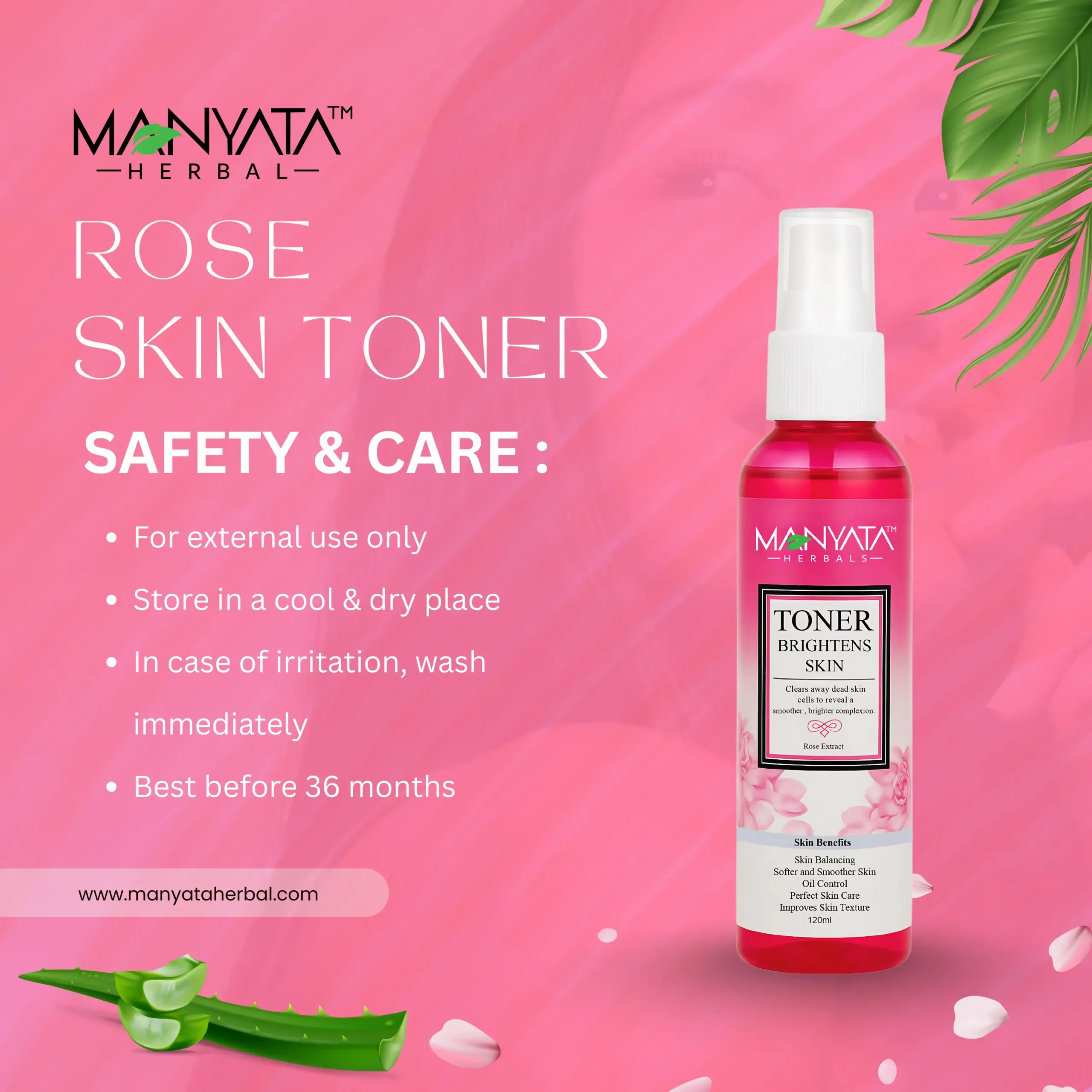 Manyata Rose Toner 5 MAnyata HErbal rose Skin Toner