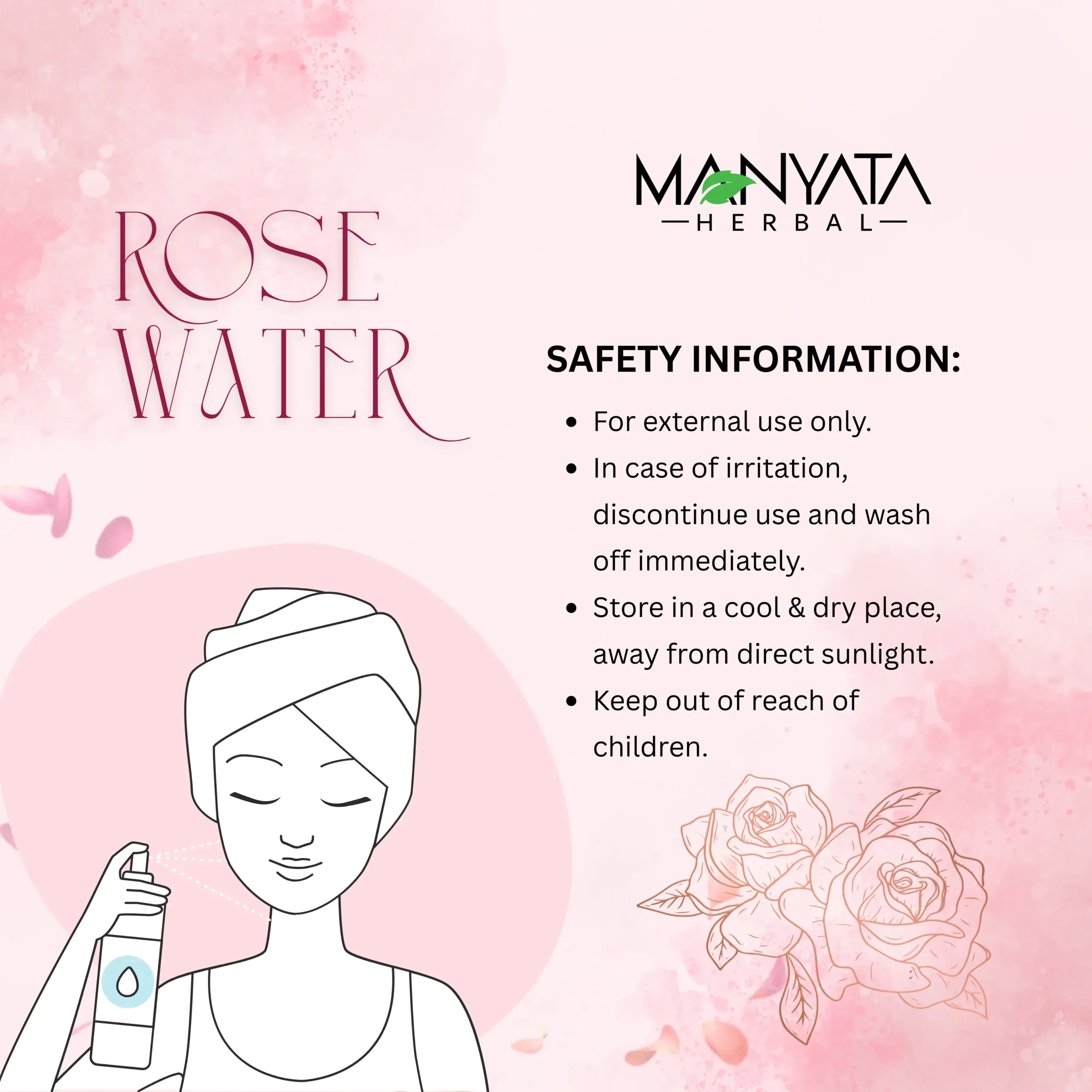Rose water 5 Manyata Herbal Rose Water